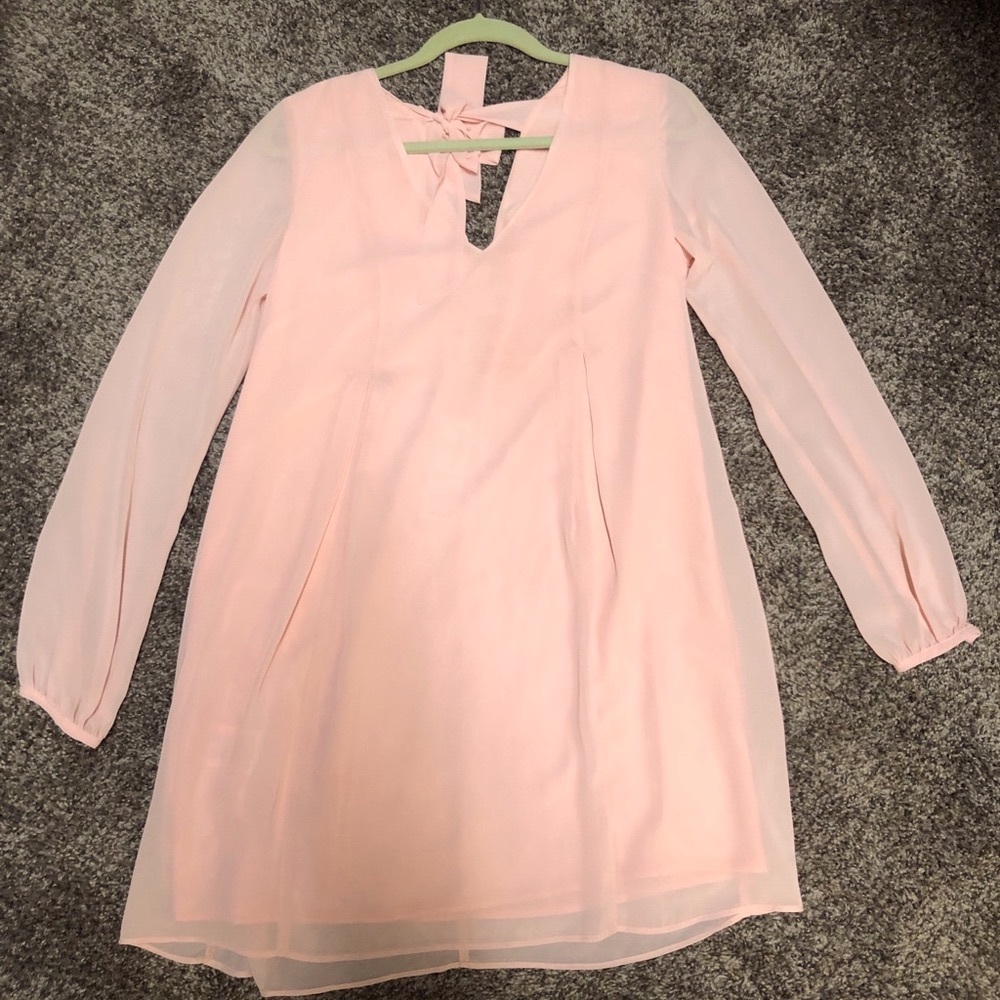 Coral rose dress with tie on the neck - NWT